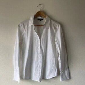 Lafayette 148 Button‎ Front Embellished Collar Shirt